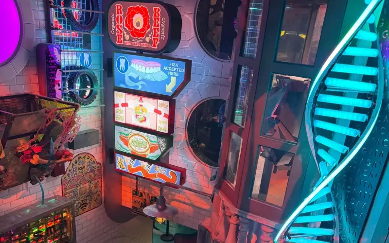 A Timely Postcard From Meow Wolf Houston's Radio Tave